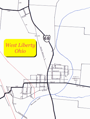Map of West Liberty, click for larger image suitable for printing