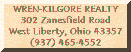 WREN-KILGORE REALTY, 302 Zanesfield Road, West Liberty, Ohio 43357, (937) 465-4552